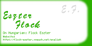 eszter flock business card